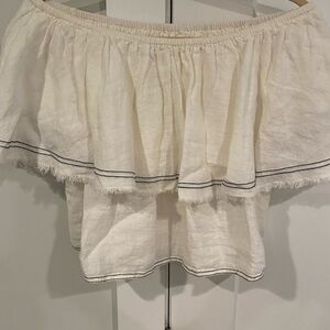 Zara, linen off the shoulder top